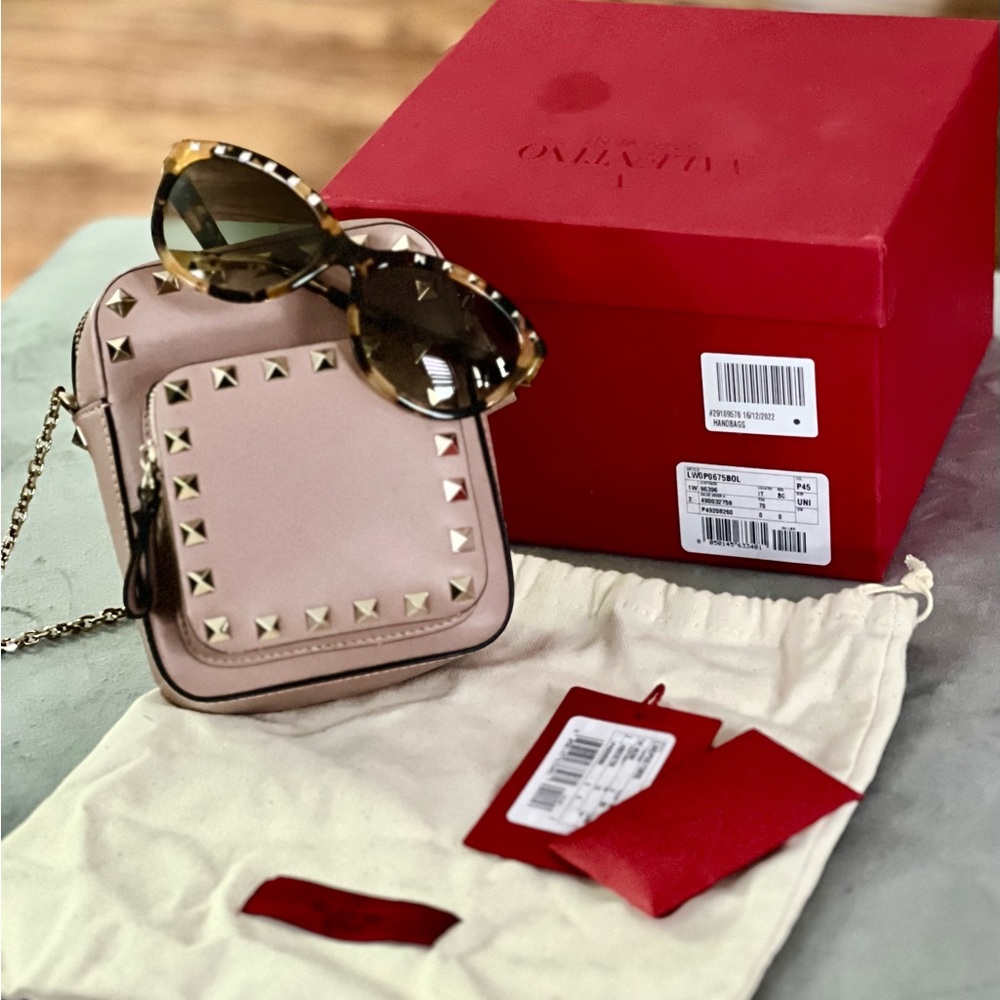 Valentino Rockstud Crossbody bag w/Sunglasses